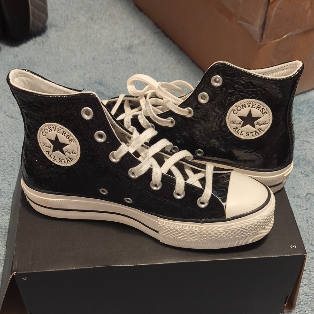 Converse Black and White High-Top Sneakers